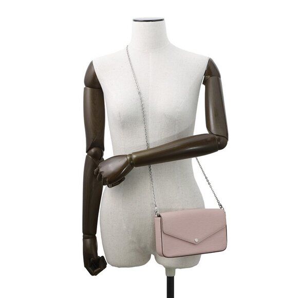 LOUIS VUITTON Felicie Pochette Epi Leather Rose Ballerine M62467 - Picture 3 of 15